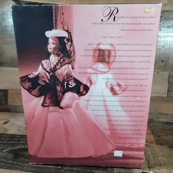 Barbie as Scarlett O’Hara 1994 Hollywood Legends Black N White Dress - Picture 8 of 8